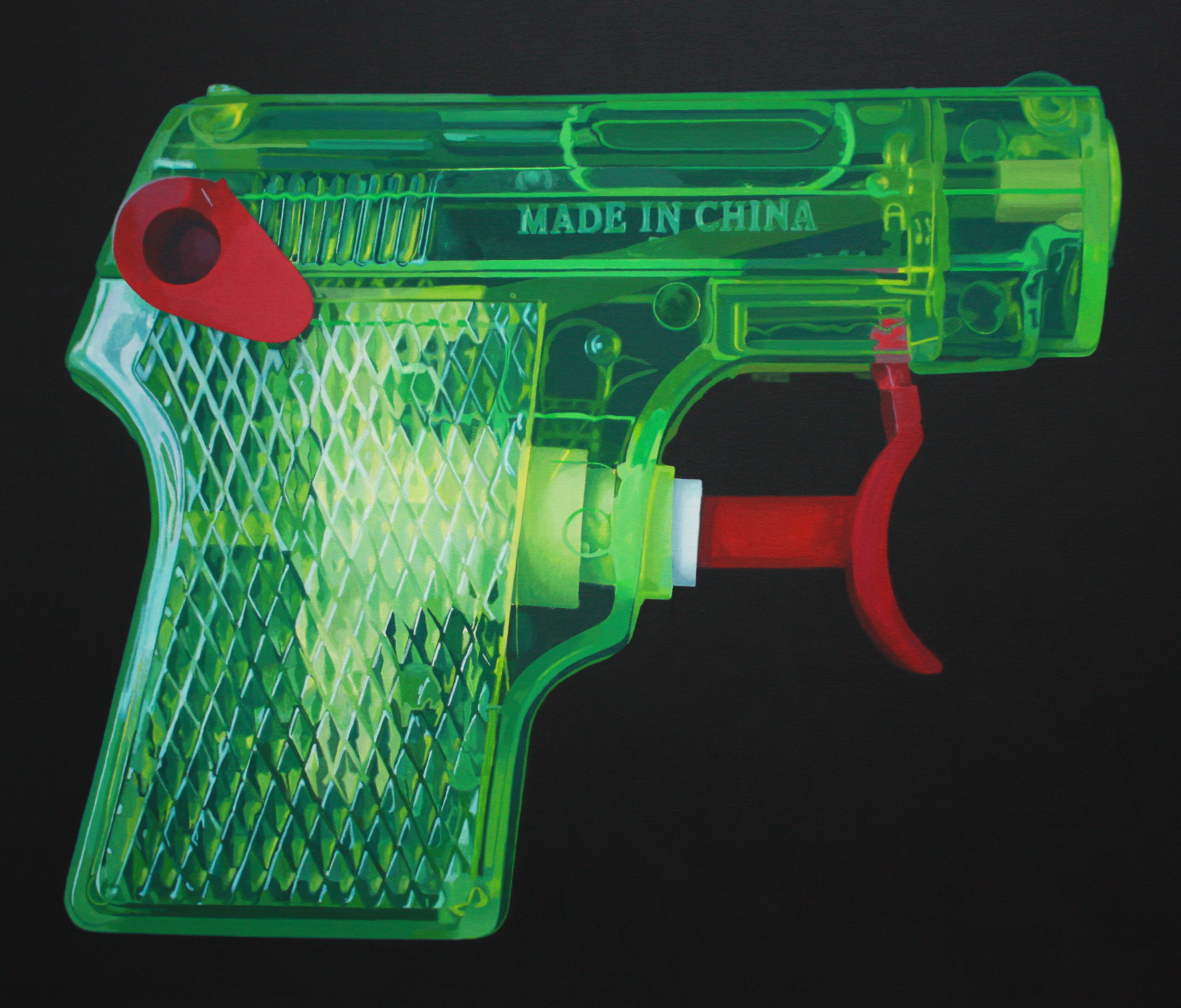 Green Pistol
Acrylic on Canvas // 90 x 80cm // SOLD